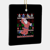 Volleyball Santa Claus Ugly Weihnachten Keramikornament (Rechts)