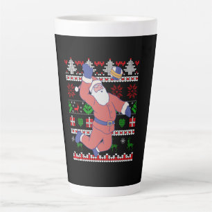 Volleyball Santa Claus Ugly Weihnachten Milchtasse