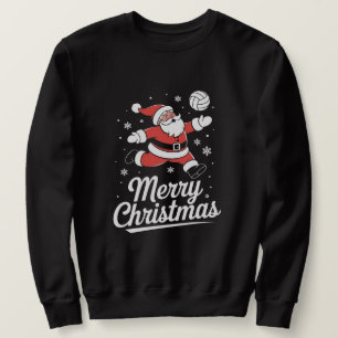 Volleyball Santa "Frohe Weihnachten" Sweatshirt