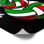 Volleyball Santa Hat Snowman Xmas Funny Volleyball Poster (Ecke)