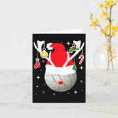 Volleyball Santa Reindeer Christmas Pajama Xmas Pj Karte (Gelbe Blume)