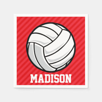 Volleyball; Scarlet Rote Streifen Serviette