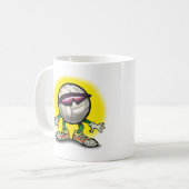 Volleyball-Schatten Kaffeetasse (Vorderseite Links)