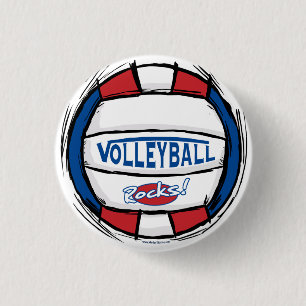 Volleyball schaukelt Ball durch Mudge Studios Button