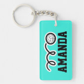 Volleyball-Schlüsselanhänger mit individuelle Name Schlüsselanhänger (Vorderseite)