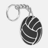 Volleyball-Schlüsselanhänger mit schwarzem Namen Schlüsselanhänger (Vorderseite links)