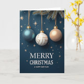 Volleyball-Schmuck Weihnachtskarte Karte (Gelbe Blume)