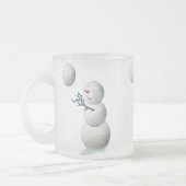 Volleyball-Schneemann-Weihnachten Mattglastasse (Links)