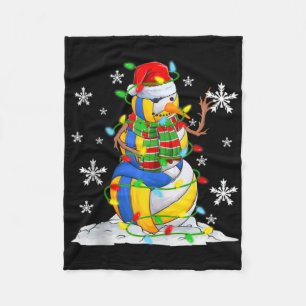 Volleyball Schneemann Weihnachtsbaum Lichter Xma Fleecedecke