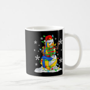 Volleyball Schneemann Weihnachtsbaum Lichter Xma Kaffeetasse
