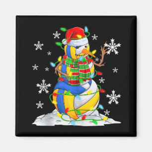 Volleyball Schneemann Weihnachtsbaum Lichter Xma  Magnet