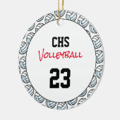 Volleyball School Team Sports Player NUMMER Spaß Keramik Ornament (Links)