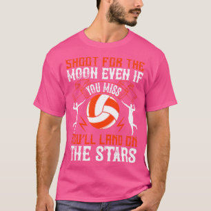Volleyball-Schuss für den Mond T-Shirt