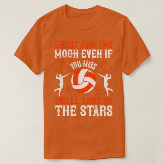 Volleyball-Schuss für den Mond T-Shirt (Design vorne)