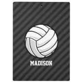 Volleyball; Schwarz & Dunkelgrau Streifen Klemmbrett (Rückseite)