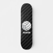 Volleyball; Schwarz & Dunkelgrau Streifen Skateboard (Vorne)