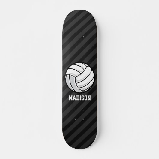 Volleyball; Schwarz & Dunkelgrau Streifen Skateboard (Vorne)