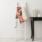 Volleyball 🏐 Schwarz, Orange und Weiß Sherpadecke (Beispiel)