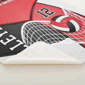 Volleyball 🏐 Schwarz, Rot und Weiß Sherpadecke (3/4)