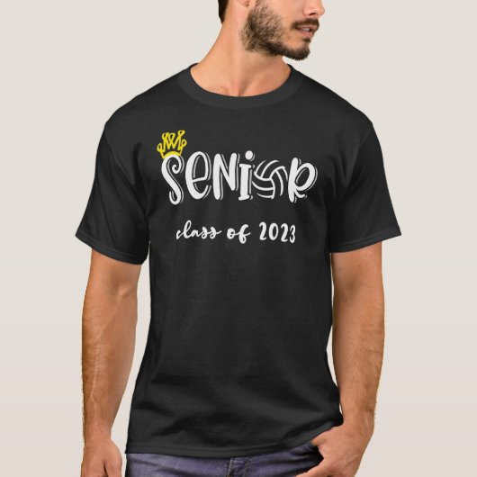 Volleyball Senior 2023 für Mädchen oder Team Grad T-Shirt (Vorderseite)