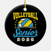 Volleyball Senior 2026  Keramik Ornament (Hinten)