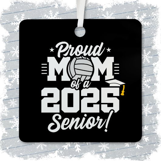 Volleyball Senior Class 2025 Abschluss Proud Mama Ornament Aus Metall