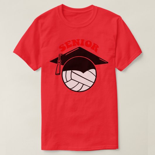 Volleyball Senior Night Graduation Cap T-Shirt (Design vorne)