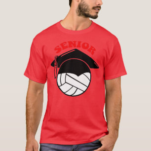 Volleyball Senior Night Graduation Cap T-Shirt