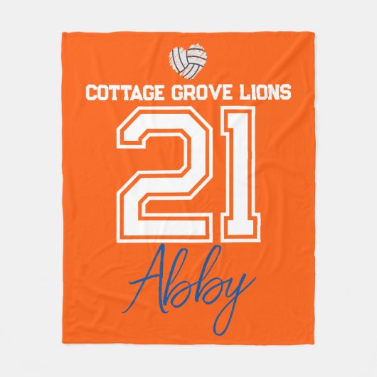 Volleyball Senior Player Personalized Fleecedecke (Vorderseite)