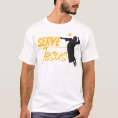 Volleyball Serve Jesus Jesus Christlich T-Shirt (Vorderseite)