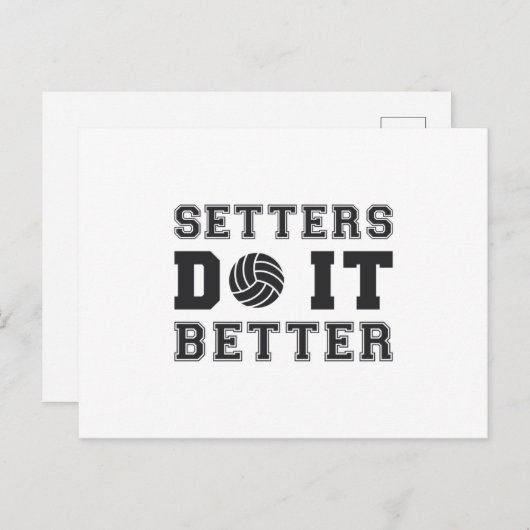 Volleyball-Setter machen es besser Volleyball Gesc Postkarte (Vorne/Hinten)