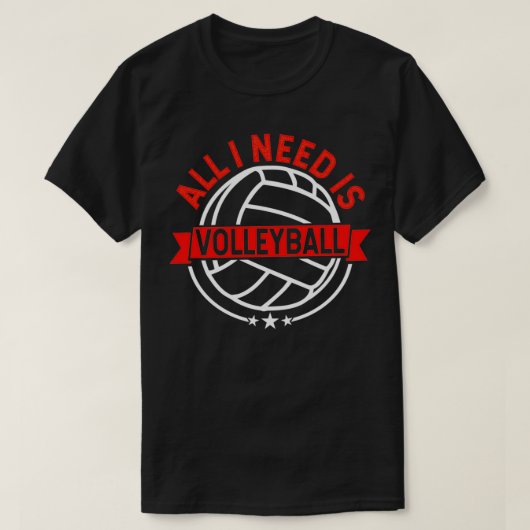 Volleyball Shirt Alles was ich brauche ist Volleyb (Design vorne)