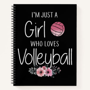 Volleyball-Shirt für Girls Teens Frauen Niedlich Notizblock