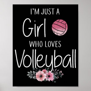 Volleyball-Shirt für Girls Teens Frauen Niedlich Poster
