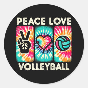 Volleyball Shirt für Teens Frauen Mädchen Liebe de Runder Aufkleber