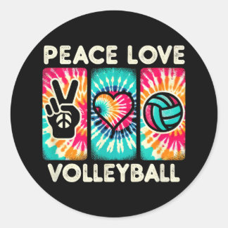 Volleyball Shirt für Teens Frauen Mädchen Liebe de Runder Aufkleber