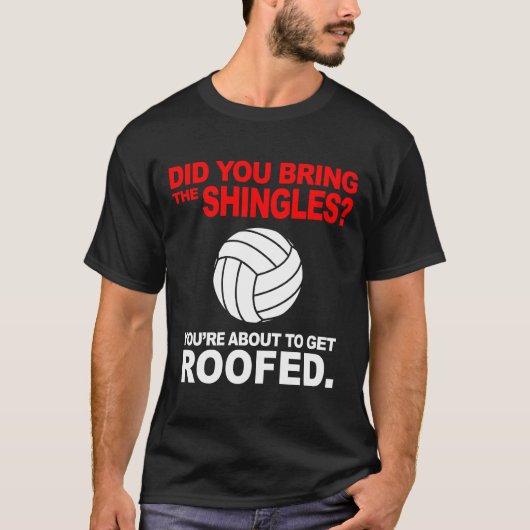 Volleyball-Shirt: Roofed mit Ball T-Shirt (Vorderseite)
