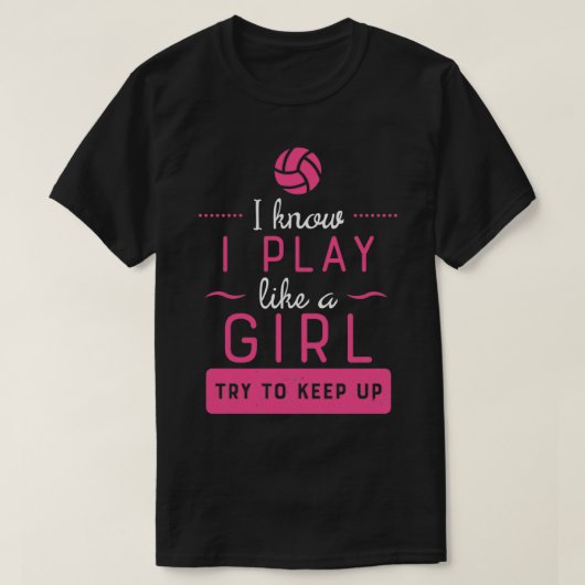 Volleyball-Shirt wie Girl Volleyball Volleyball T-Shirt (Design vorne)