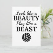 Volleyball: Sieht aus wie ein Schönheitsspiel wie Karte (Stehend Vorderseite)