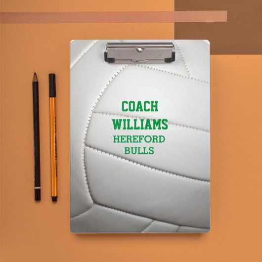 Volleyball sieht Personalisiert aus Klemmbrett