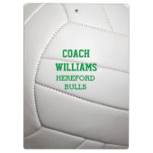 Volleyball sieht Personalisiert aus Klemmbrett (Rückseite)