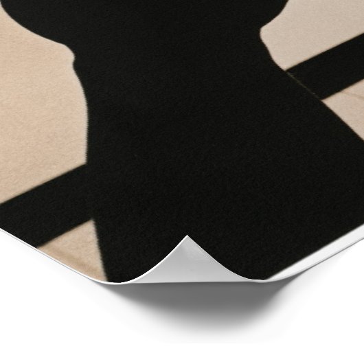 Volleyball Silhouette 2 Poster (Ecke)