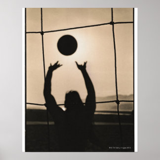 Volleyball Silhouette Poster