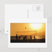 Volleyball-Silhouette Postkarte (Vorne/Hinten)