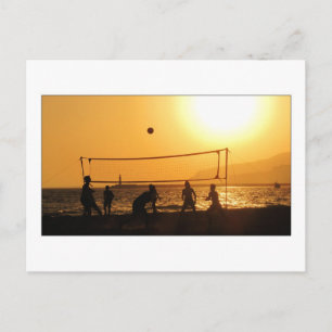 Volleyball-Silhouette Postkarte