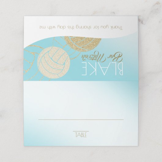Volleyball-Sitzkarte Platzkarte (Außenseite Aufgefaltet)