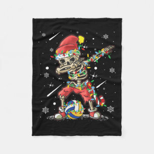 Volleyball Skeleton Weihnachts-Weihnachtsmannmütze Fleecedecke