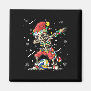 Volleyball Skeleton Weihnachts-Weihnachtsmannmütze Magnet