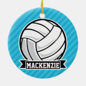 Volleyball; Sky Blue Stripes Keramikornament (Hinten)