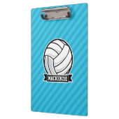 Volleyball; Sky Blue Stripes Klemmbrett (Links)